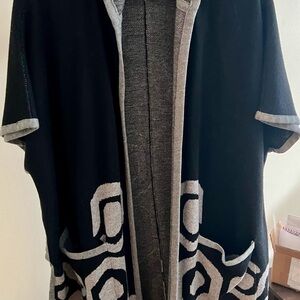 Desigual Black and Gray Cardigan Sweater